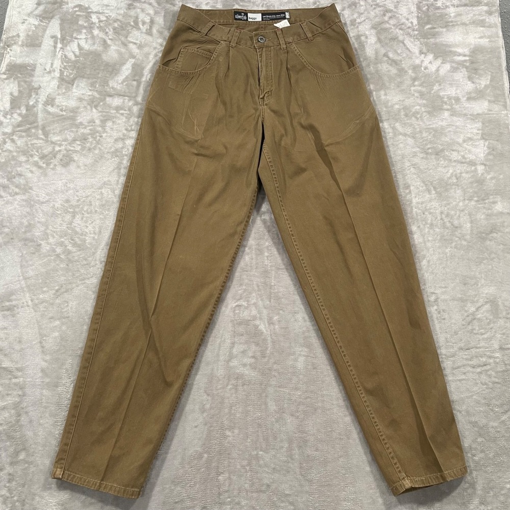 Vintage Levis SilverTab Pants Mens 32x32 Brown Baggy Khaki Chinos Skater